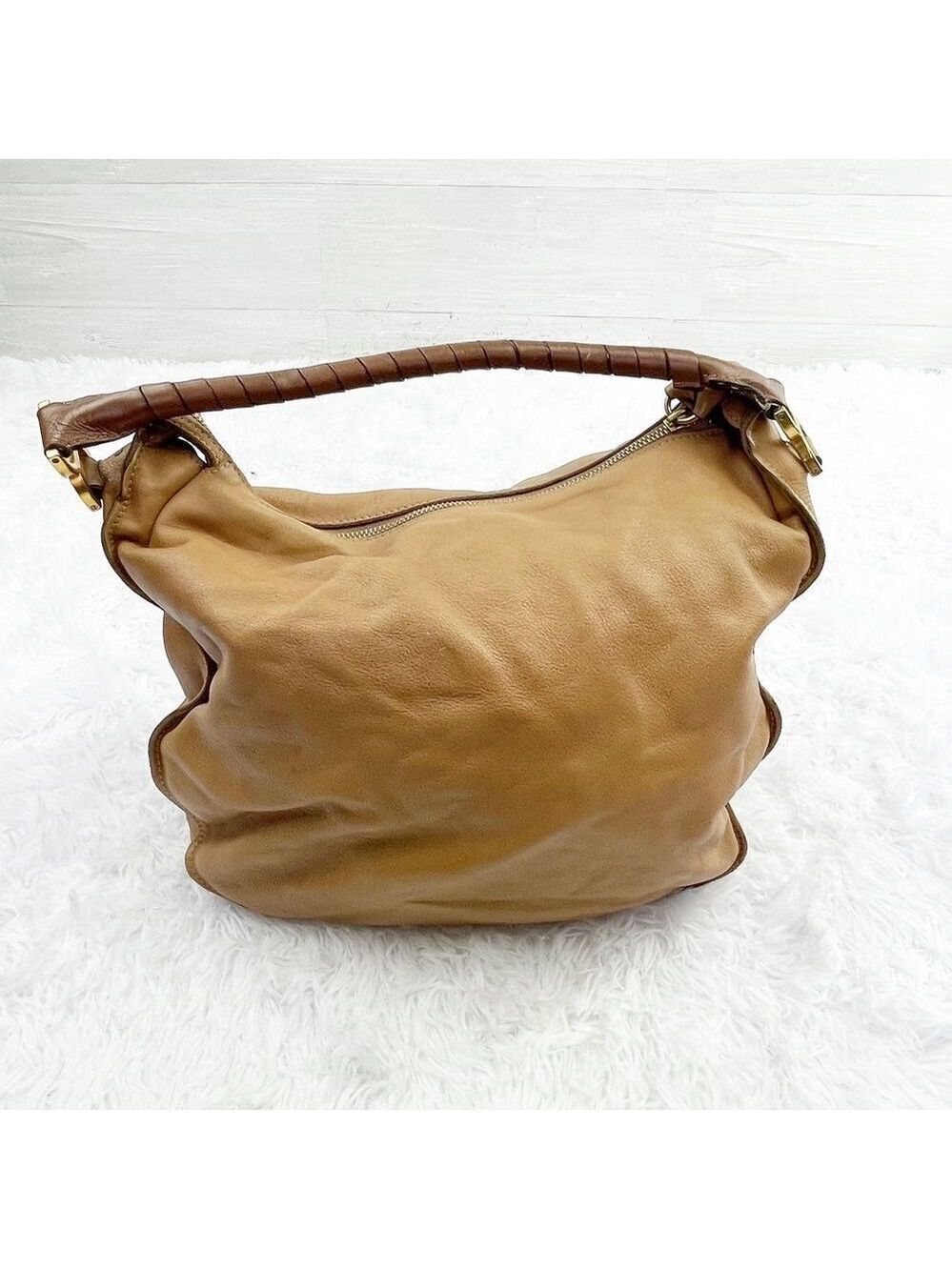 Chloe Marcie Large Hobo Leather Shoulder Bag - Picture 7 of 16